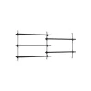Moebe Wall Shelving WS.65.2 Sort/Rustfri Stål