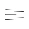 Moebe Wall Shelving WS.85.2 Sort/Rustfri Stål