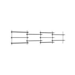 Moebe Wall Shelving WS.65.4 Sort/Rustfri Stål