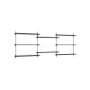 Moebe Wall Shelving WS.85.3 Sort/Rustfri Stål