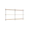 Moebe Wall Shelving WS.85.2.B Eg/Rustfri Stål