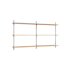 Moebe Wall Shelving WS.85.2.B Eg/Rustfri Stål