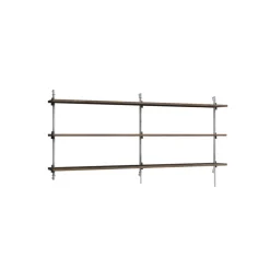 Moebe Wall Shelving WS.65.2.B Røget Eg/Rustfri Stål