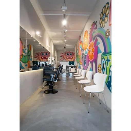 Moooi Hana Spisebordsstol Upolstret Sát af 2 Beton/Krom Stabelbar