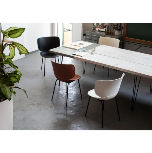 Moooi Hana Spisebordsstol Upolstret Sát af 2 Beton/Sort
