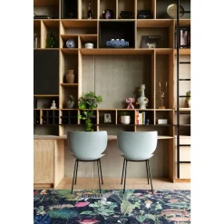 Moooi Hana Spisebordsstol Upolstret Sát af 2 Beton/Sort
