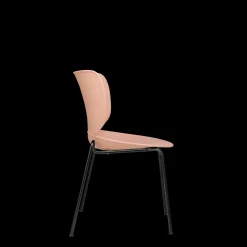 Moooi Hana Spisebordsstol Upolstret Sát af 2 Dusty Pink/Sort Stabelbar