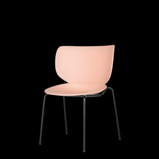 Moooi Hana Spisebordsstol Upolstret Sát af 2 Dusty Pink/Sort Stabelbar