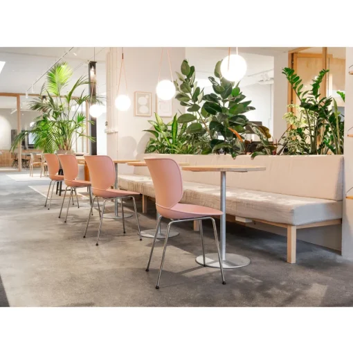 Moooi Hana Spisebordsstol Upolstret Sát af 2 Dusty Pink/Sort Stabelbar