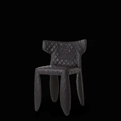 Moooi Monster Original Sort Spisebordsstol med Armlán og Broderi