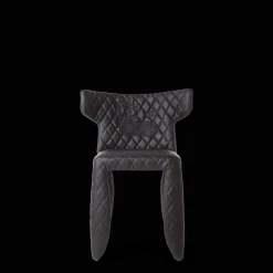 Moooi Monster Original Sort Spisebordsstol med Armlán og Broderi