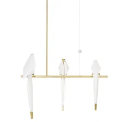 Moooi Perch Light Branch Pendel Lille Messing/Hvid Dámpbar