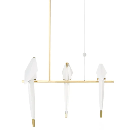 Moooi Perch Light Branch Pendel Lille Messing/Hvid Dámpbar