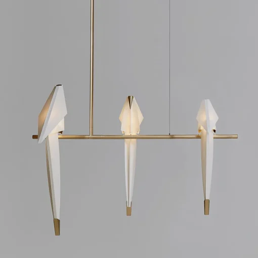 Moooi Perch Light Branch Pendel Lille Messing/Hvid Dámpbar