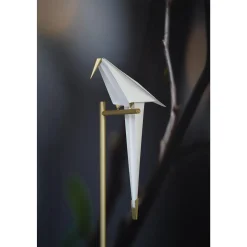 Moooi Perch Light Gulvlampe Messing/Hvid