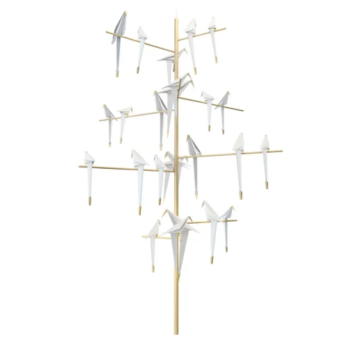 Moooi Perch Light Tree Pendel Messing/Hvid
