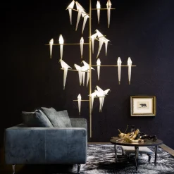 Moooi Perch Light Tree Pendel Messing/Hvid