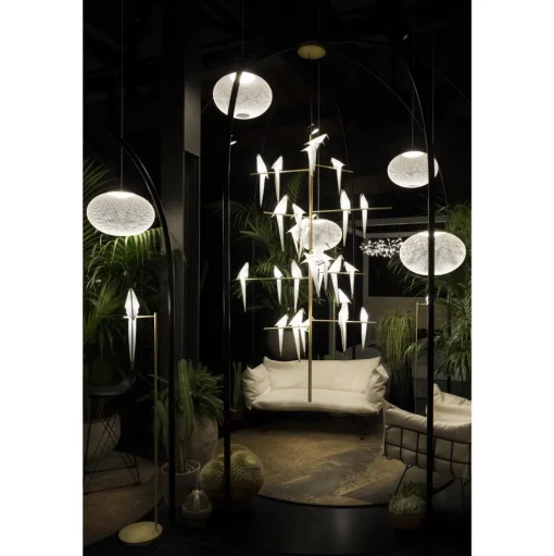 Moooi Perch Light Tree Pendel Messing/Hvid