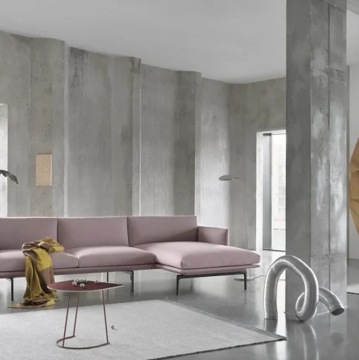 Muuto Airy Sofabord Plum Halv Størrelse