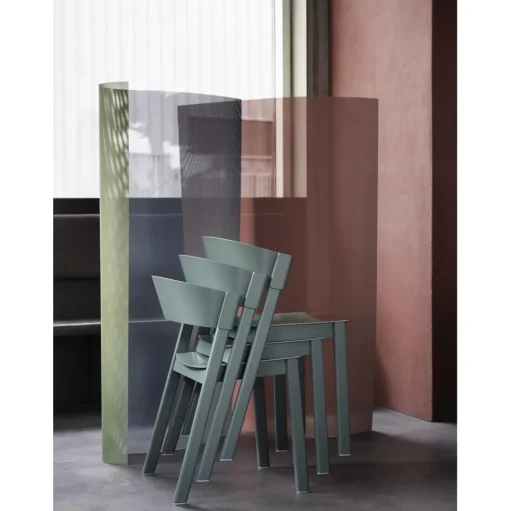 Muuto Cover Spisebordsstol Láder Polstret Cognac/Eg