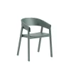Muuto Cover Spisebordsstol med Armlán Grøn