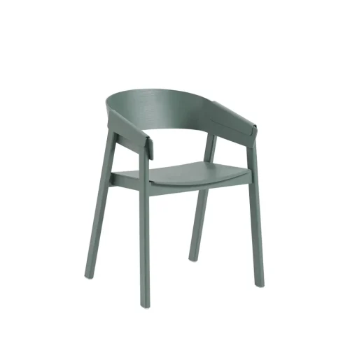 Muuto Cover Spisebordsstol med Armlán Grøn
