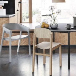 Muuto Cover Spisebordsstol med Armlán Grøn