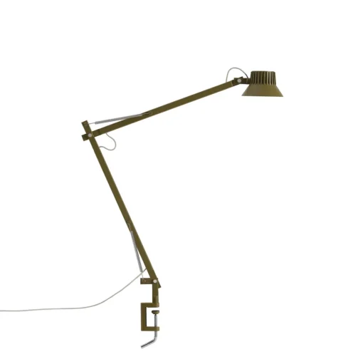 Muuto Dedicate L2 Bordlampe Med Klemme Brungrøn