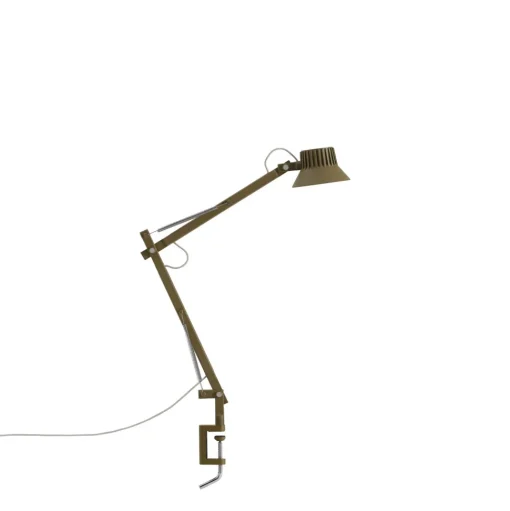 Muuto Dedicate S2 Bordlampe Med Klemme Brungrøn