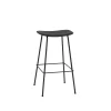 Muuto Fiber Barstol med Tube Base Sort H76 cm