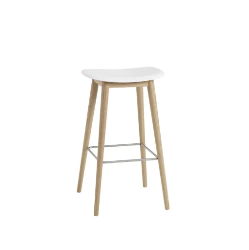 Muuto Fiber Barstol med Tube Base Grå/Grå H66 cm