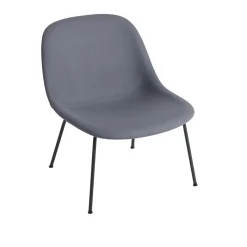 Muuto Fiber Lánestol med Tube Base Polstret Divina 154/Sort