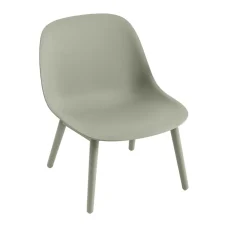 Muuto Fiber Lánestol med Trá Base Støvet Grøn