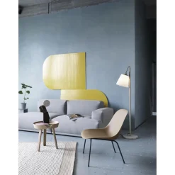 Muuto Fiber Lánestol med Tube Base Grå/Grå