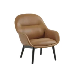 Muuto Fiber Lánestol Refine Leather Cognac/Anthracite Black/Eg