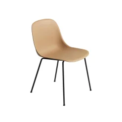 Muuto Fiber Spisebordsstol med Tube Base Ochre/Sort