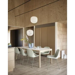 Muuto Fiber Spisebordsstol med Tube Base Ochre/Sort