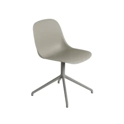 Muuto Fiber Spisebordsstol med Swivel Base Grå