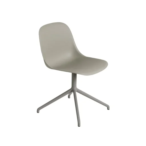 Muuto Fiber Spisebordsstol med Swivel Base Grå