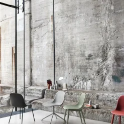 Muuto Fiber Spisebordsstol med Swivel Base Grå