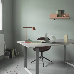 Muuto Fiber Spisebordsstol med Swivel Base Grå