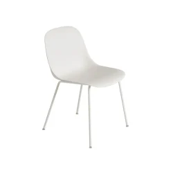 Muuto Fiber Spisebordsstol med Tube Base Hvid