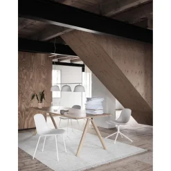 Muuto Fiber Spisebordsstol med Tube Base Hvid