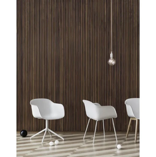 Muuto Fiber Spisebordsstol med Armlán og Swivel Base Støvet Grøn