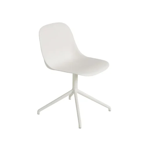 Muuto Fiber Spisebordsstol med Swivel Base Hvid