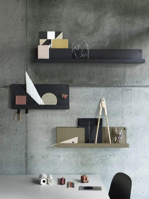 Muuto Folded Hylde 96x13 Grå