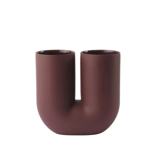 Muuto Kink Vase H26 Dyb Rød