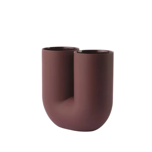 Muuto Kink Vase H26 Dyb Rød