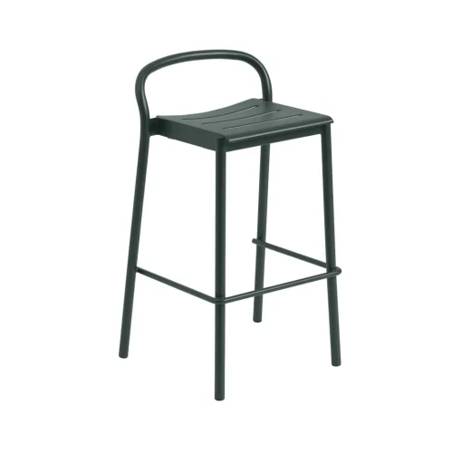 Muuto Linear Steel Barstol 75 cm Mørk Green