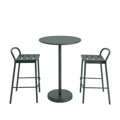 Muuto Linear Steel Barstol 75 cm Mørk Green